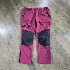 Postropaky Womens 16 Short Pink and Black Snow/ski Outdoor Pants